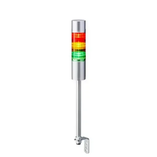 Patlite LR6 Series Coloured Buzzer Signal Tower, 3 Lights, 24 V dc, Pole Mount - LR6-302LJBU-RYG product image