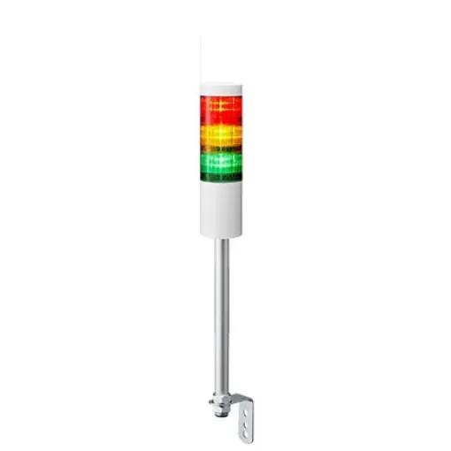 Patlite LR6 Series Coloured Signal Tower, 3 Lights, 24 V dc, Pole Mount - LR6-302LJNW-RYG product image