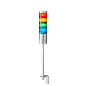 Patlite LR6 Series Coloured Signal Tower, 4 Lights, 24 V dc, Pole Mount - LR6-402LJNU-RYGB product image