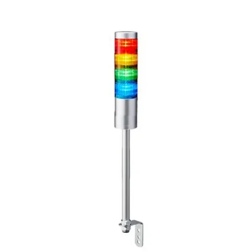 Patlite LR6 Series Coloured Signal Tower, 4 Lights, 24 V dc, Pole Mount - LR6-402LJNU-RYGB product image