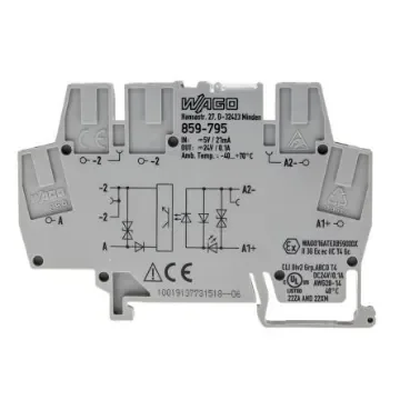WAGO 859-795 859 Series Grey, 2.5mm², Cage Clamp Termination product image