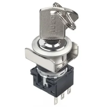 Idec Black Round Push Button Switch - LB6MK-2ST5A product image