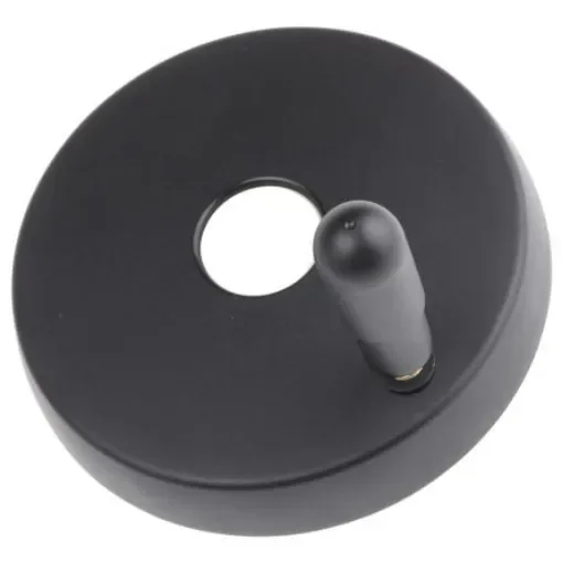 Elesa Black Technopolymer Hand Wheel, 150mm diameter - 72751 product image