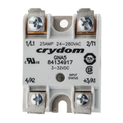Sensata Crydom GNA5 Series Solid State Relay, 25 A rms Load, Panel Mount, 280 V ac Load, 32 V dc Control - 84134917 product image