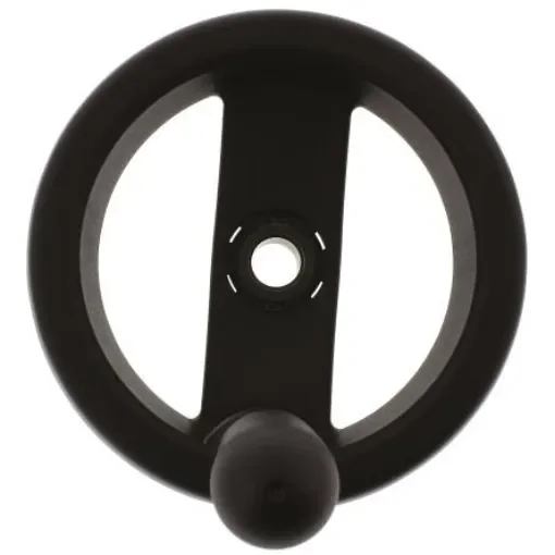 Elesa Black Technopolymer Hand Wheel, 99mm diameter - 78521 product image