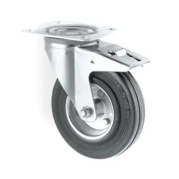 Tente Braked Swivel Castor Wheel, 205kg Capacity, 200mm Wheel - 3377DVR200P63 product image