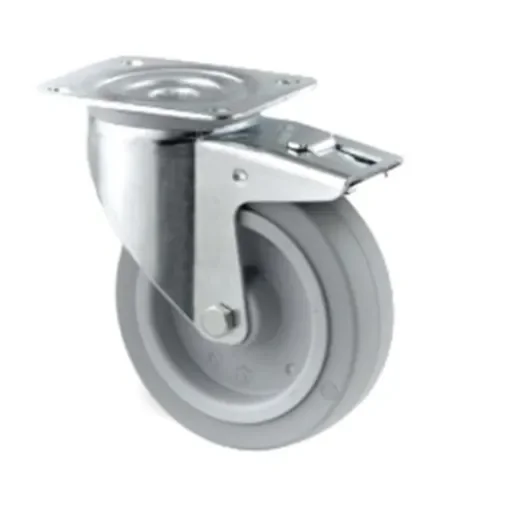 Tente Braked Swivel Castor Wheel, 400kg Capacity, 200mm Wheel - 3477UFR200P63 product image