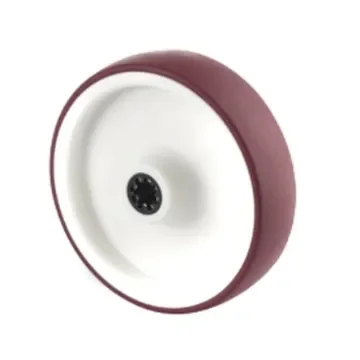 Tente Red, White Polyurethane Roller Bearing Trolley Wheel, 500kg - UAR200x50-Ø20 HL58 red product image