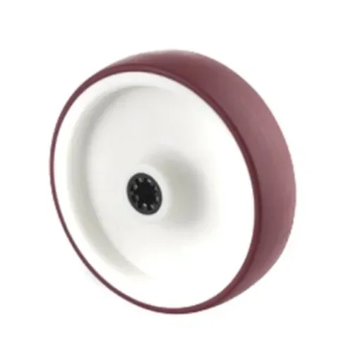 Tente Red, White Polyurethane Roller Bearing Trolley Wheel, 500kg - UAR200x50-Ø20 HL58 red product image