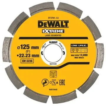 DeWALT DT37 Diamond Cutting Disc, 125mm, 1 in pack - DT3761-XJ product image