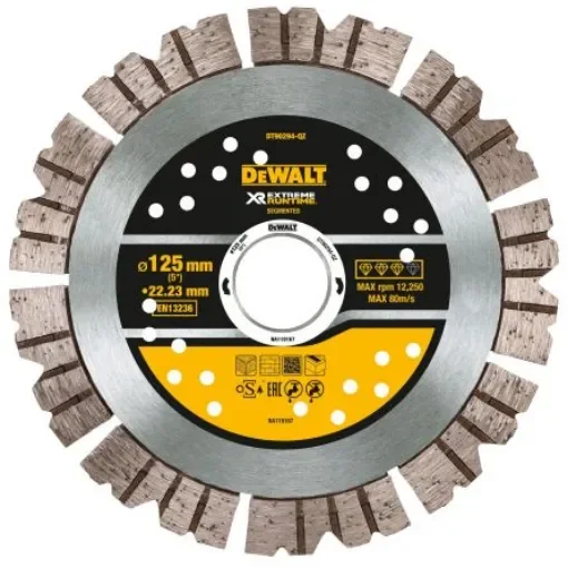 DeWALT DT902 Diamond Cutting Disc, 125mm, 1 in pack - DT90294-QZ product image