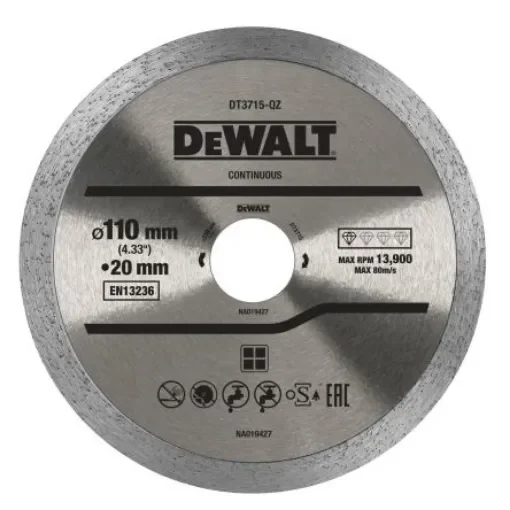 DeWALT DT3715-QZ Diamond Cutting Wheel, 110mm Diameter product image