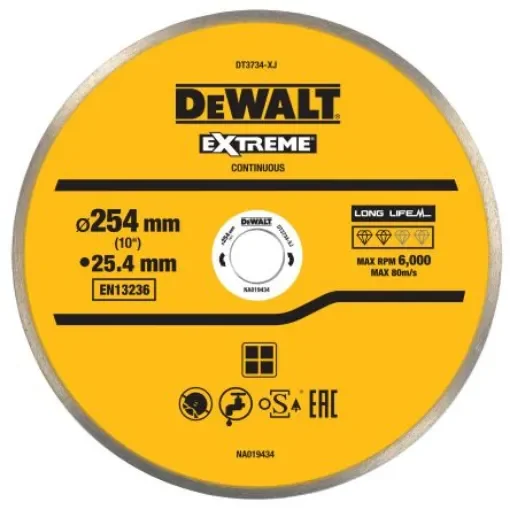 DeWALT DT3734-XJ Diamond Cutting Wheel, 254mm Diameter product image