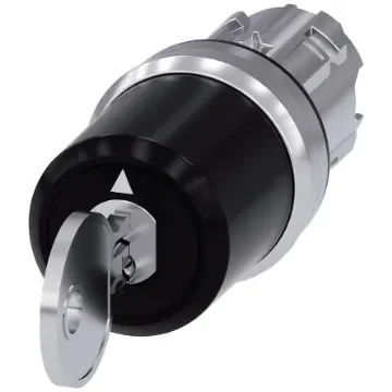 Siemens SIRIUS ACT 3SU10 3-position Key Switch Head, Latching, 22mm Cutout - 3SU1050-5BL01-0AA0 product image