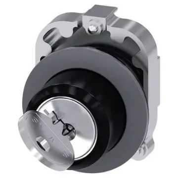 Siemens SIRIUS ACT 3SU10 2-position Key Switch Head, Momentary, 30mm Cutout - 3SU1060-4LC01-0AA0 product image