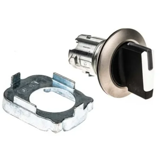 Siemens SIRIUS ACT 3SU10 Series 2 Position Selector Switch Head, 30mm Cutout, Black/White Handle - 3SU1062-2DF60-0AA0 product image