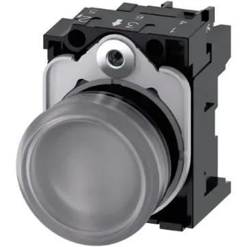 Siemens, SIRIUS ACT 3SU11, Panel Mount Clear LED Indicator, 22mm Cutout, Round, 24V ac/dc - 3SU1102-6AA70-1AA0 product image