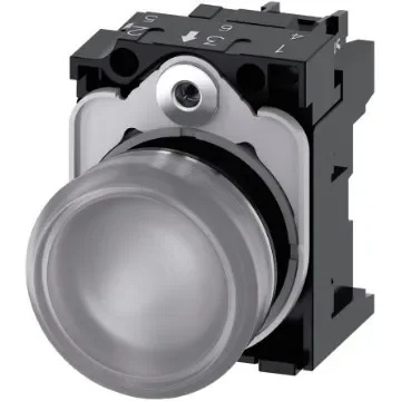 Siemens, SIRIUS ACT 3SU11, Panel Mount Clear LED Indicator, 22mm Cutout, Round, 24V ac/dc - 3SU1152-6AA70-1AA0 product image