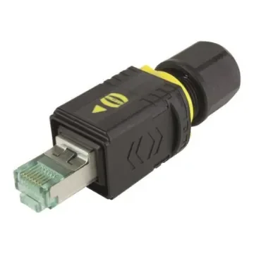 HARTING PushPull V4 Series Male RJ45 Connector, Cable Mount, Cat6a, 360° Shield Straight 8 Port 1 -Way - 09451451521 product image