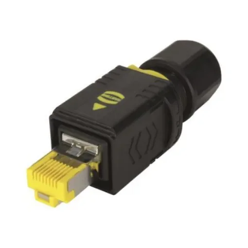 HARTING PushPull V4 Series Male RJ45 Connector, Cable Mount, Cat6, 360° Shield Straight 8 Port 1 -Way - 09451451561 product image