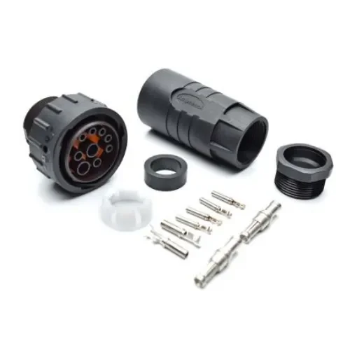 Amphenol Industrial Circular Connector, 9 Contacts, Cable Mount, Socket, Female, IP67, IP69K, Duramate AHDP Series - AHDP06-24-91S-BS1-K10X product image