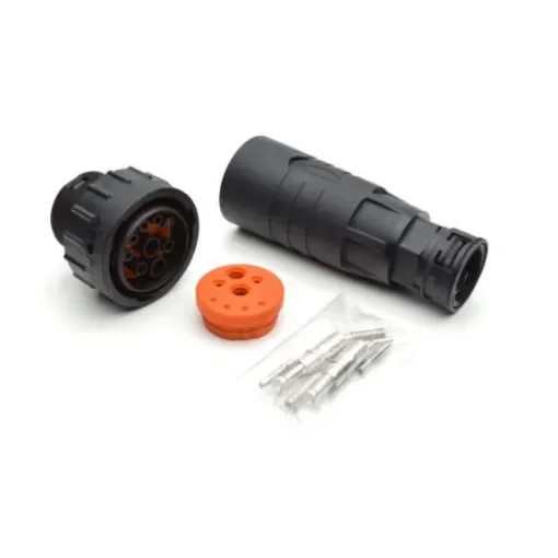 Amphenol Industrial Circular Connector, 9 Contacts, Cable Mount, Socket, Female, IP67, IP69K, Duramate AHDP Series - AHDP06-24-91S-BS2-K10M product image