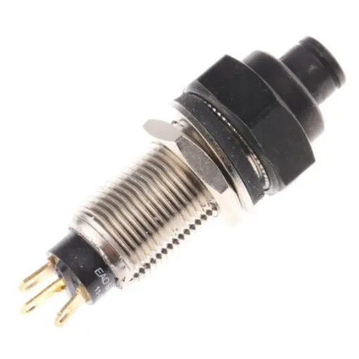 EOZ Push Button Switch, Momentary, Panel Mount, 10mm Cutout, SPST, 12 - 220V ac, IP67 - 17.17252.30 product image
