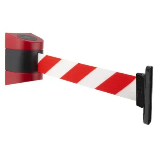 Tensator Red & White Plastic Retractable Barrier, 4.6m, Red, White Tape - 897-21-D3 product image