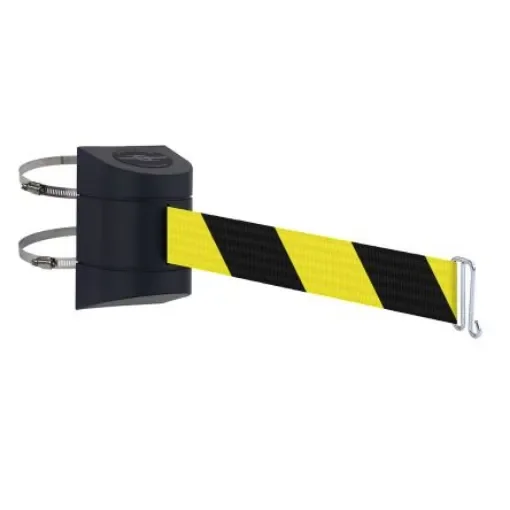 Tensator Black Plastic Retractable Barrier, 4.6m, Yellow/Black Tape - 897C-33-D4-WCTE product image