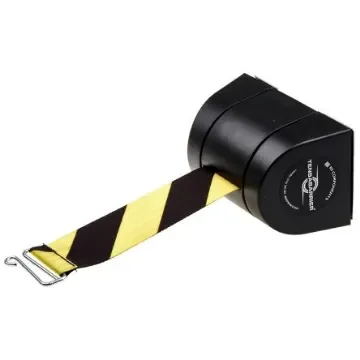 Tensator Black Plastic Retractable Barrier, 4.6m, Yellow/Black Tape - 897R-33-D4 product image
