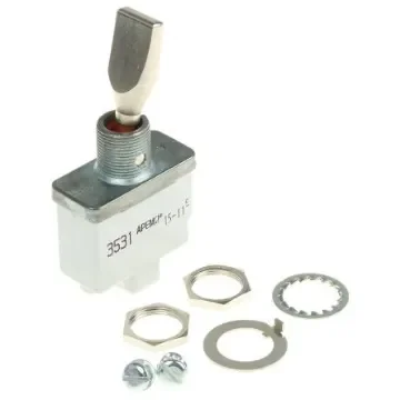 APEM Toggle Switch, Panel Mount, On-Off, SPST, Screw Terminal - 3531-003N00 product image
