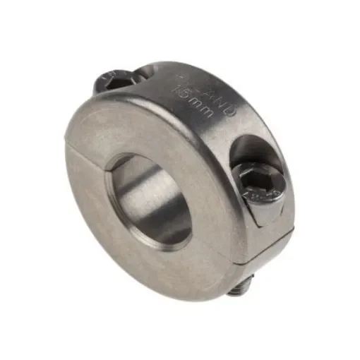 Ruland Shaft Collar, Two Piece, Clamp Screw, Bore 15mm, OD 34mm, W 13mm, Stainless Steel - MSP-15-SS product image