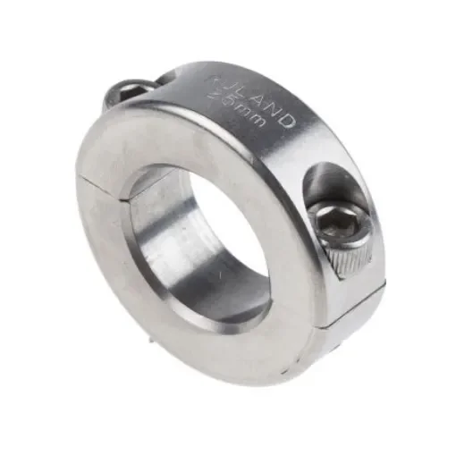 Ruland Shaft Collar, Two Piece, Clamp Screw, Bore 25mm, OD 45mm, W 15mm, 303 Stainless Steel - MSP-25-SS product image