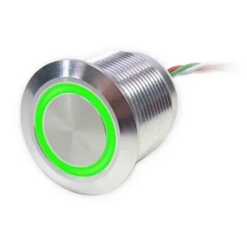 RS PRO Capacitive Switch Momentary,Illuminated, Green, IP68 Carbon Steel - 1748346 product image