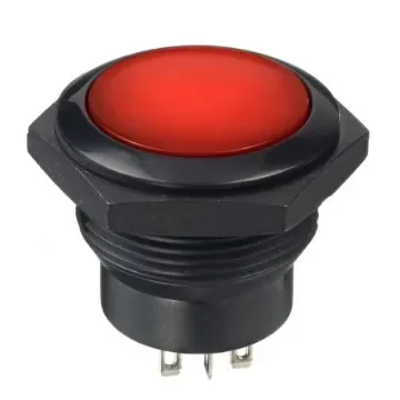 APEM Illuminated Push Button Switch, Momentary, Panel Mount, 30mm Cutout, DPDT, Red LED, 12V dc - FPDR3D1462C1XXX product image