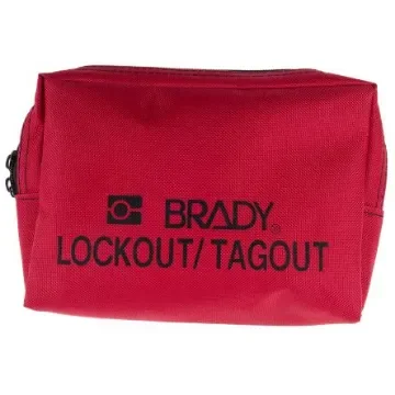 Brady Red Heavy Duty Nylon Lockout Tagout Empty Bags & Pouches - LOCKOUT BELT POUCH, RED 5"X7" product image