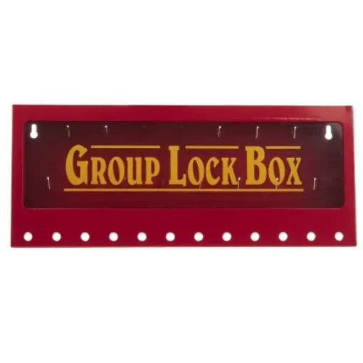 Brady 12 Padlock Lockout Station - METAL WALL LOCK BOX, LARGE product image
