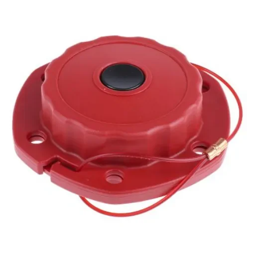 Brady Red 6-Lock Glass-Filled Nylon Cable Lockout Devices, 7.87mm Shackle - MINI CABLE LOCKOUT WITH NYLON CABLE 2.4M product image