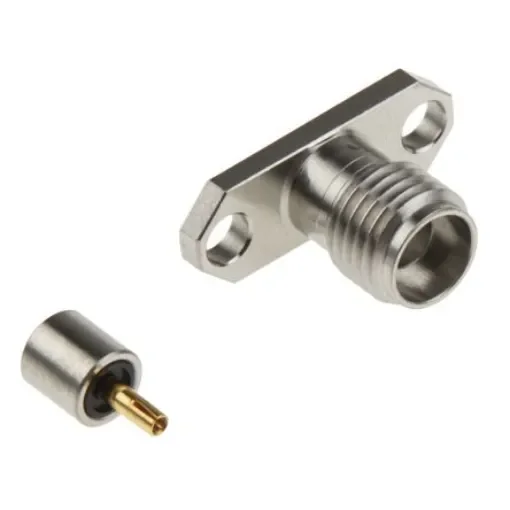 Cinch SMK Series, Jack Flange Mount SMA Connector, 50O, Solder Termination, Straight Body - 145-0701-602 product image