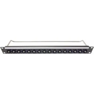 16 Port Audio, Digital, Optical, Video Patch Panel, 1U Rack Height - 1750152 product image