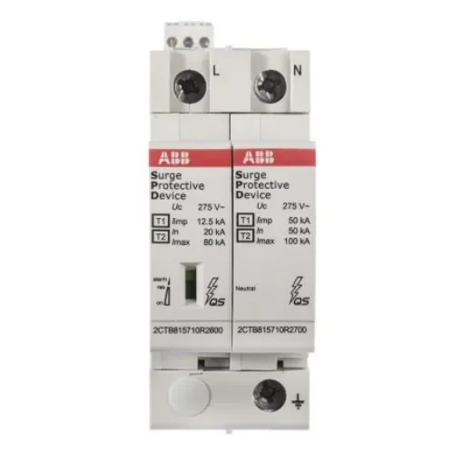 ABB, OVR 275 V Maximum Voltage Rating 80kA Maximum Surge Current Surge Protection Device, DIN Rail - 2CTB815710R0100 product image
