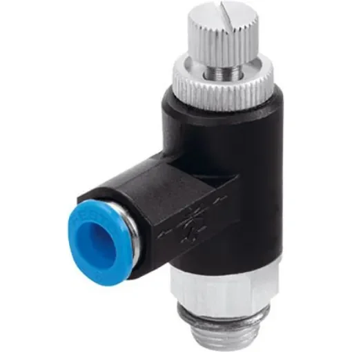 Festo GRLA Series Exhaust Valve, 6mm Tube Inlet Port, 162967 - GRLA-1/4-QS-6-RS-B product image