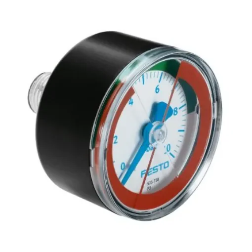Festo R 1/8 Analogue Pressure Gauge 10bar Back Entry 40mm Outside Diameter - MA-40-10-R1/8-E-RG product image