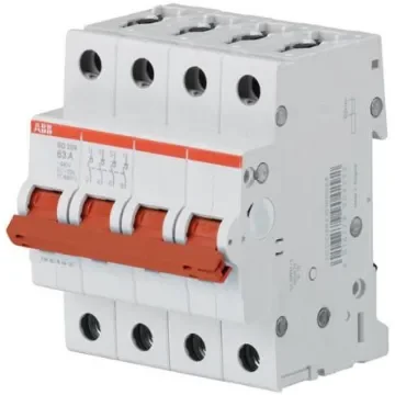 ABB 4P Pole Isolator Switch - 32A Maximum Current, IP20 - 2CDD284101R0032  SD204/32 product image