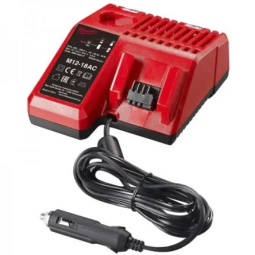 Milwaukee M12-18AC Battery Charger, 12 V, 18 V for use with M12 Series, M14 Series, M18 Series, UK Plug product image