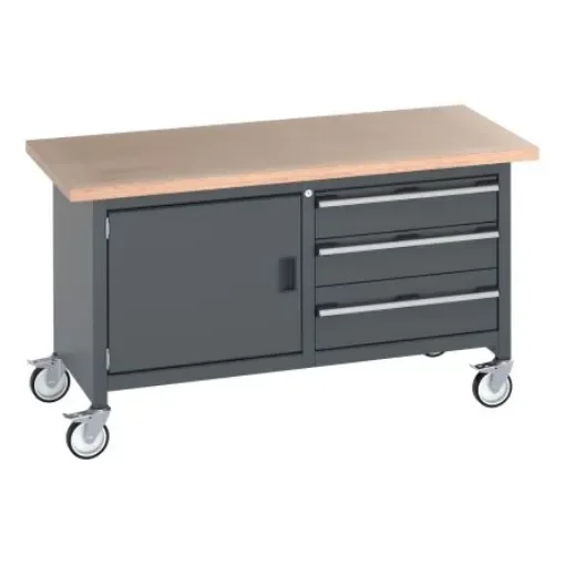 Bott 41002100.77V Portable Sheet Steel Workbench, 325kg Max Load, Adjustable Height, 840mm x 1500mm x 750mm product image