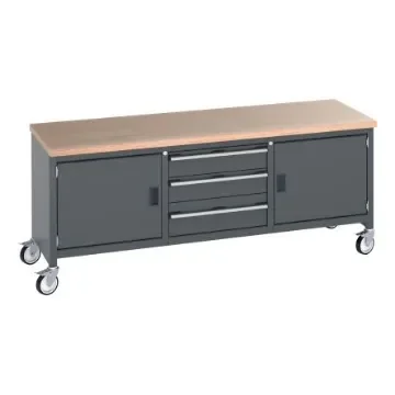Bott 41002124.77v Portable Sheet Steel Workbench, 425kg Max Load, Adjustable Height, 840mm x 2000mm x 750mm product image