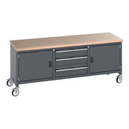 Bott 41002124.77v Portable Sheet Steel Workbench, 425kg Max Load, Adjustable Height, 840mm x 2000mm x 750mm product image