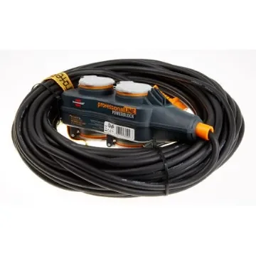 brennenstuhl 25m 4 Socket Type F - German Schuko Extension Lead, 230 V ac, IP54 - 9161250160 product image