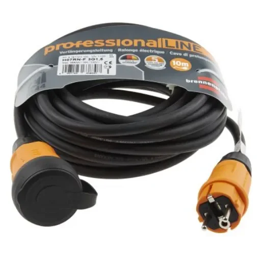 brennenstuhl 10m 1 Socket Type F - German Schuko Extension Lead, 230 V ac, IP44 - 9161100100 product image
